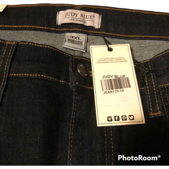 Judy Blue Jeans Mid Rise Skinny Dark Wash 3X NWT - Picture 4 of 8